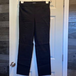 Liz Claiborne career pull on pull up black pants size 10